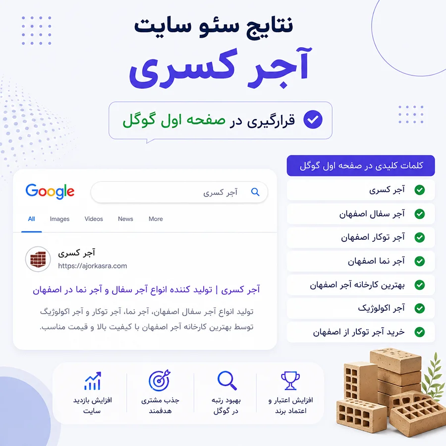 نتایج سئو سایت