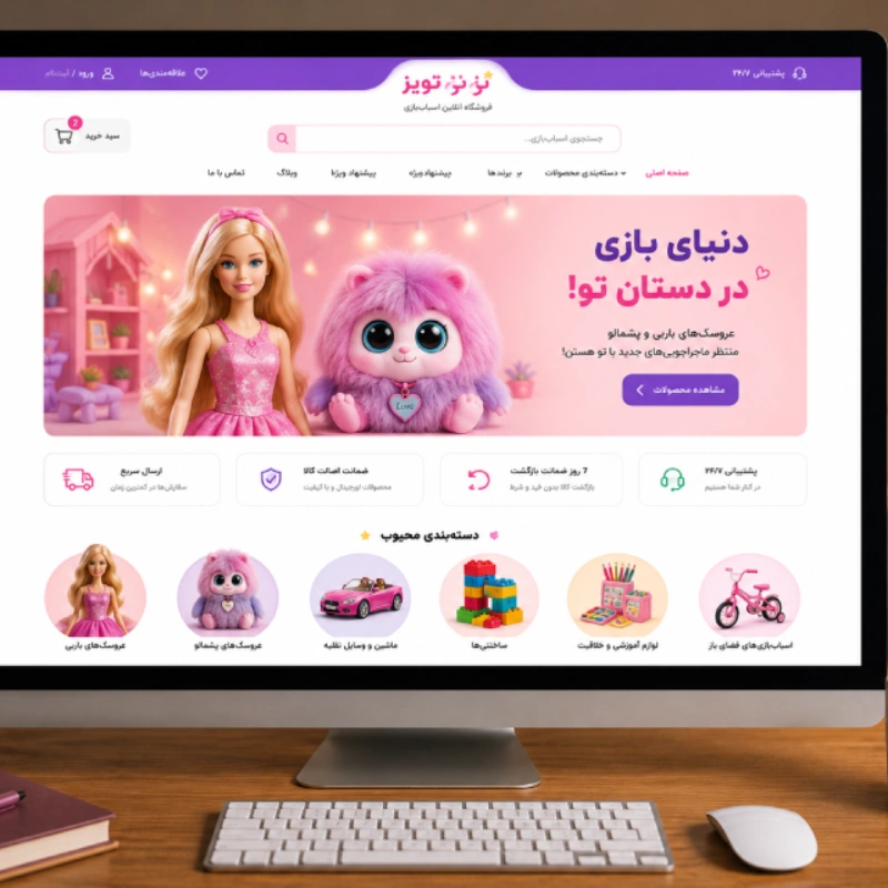 طراحی سایت فروشگاه اسباب بازی