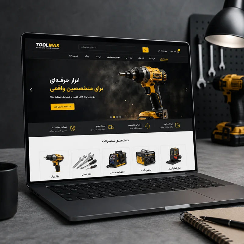 نمونه کار طراحی سایت ابزار