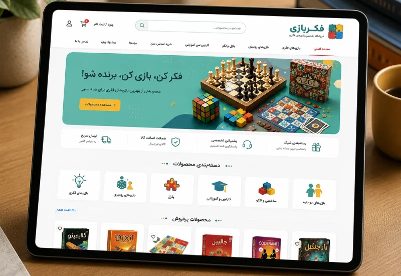 طراحی سایت فروشگاه اسباب بازی
