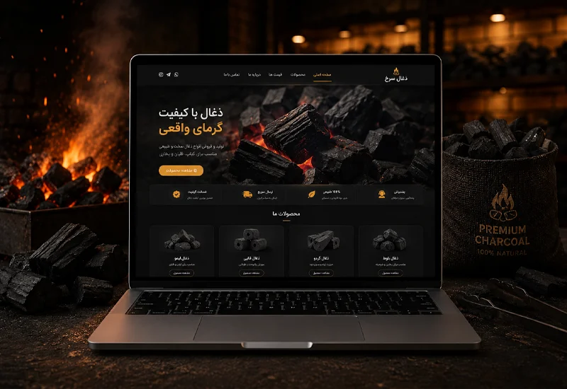 نمونه کار طراحی سایت - ذغال فروشی