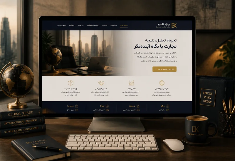 نمونه کار طراحی سایت - رزومه ای4