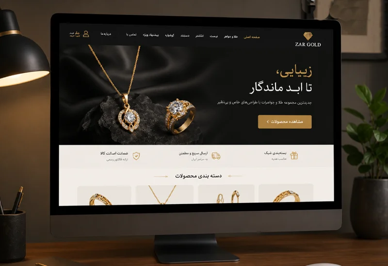 نمونه کار طراحی سایت - طلافروشی