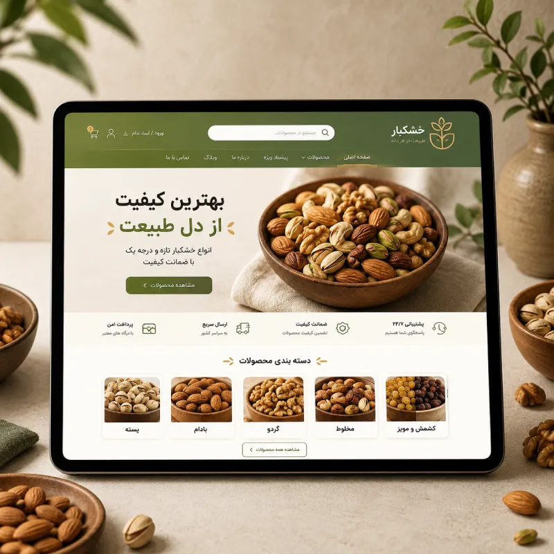 نمونه کار طراحی سایت خشکبار