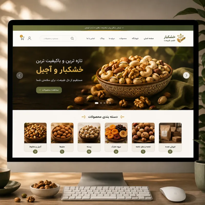 نمونه کار طراحی سایت خشکبار