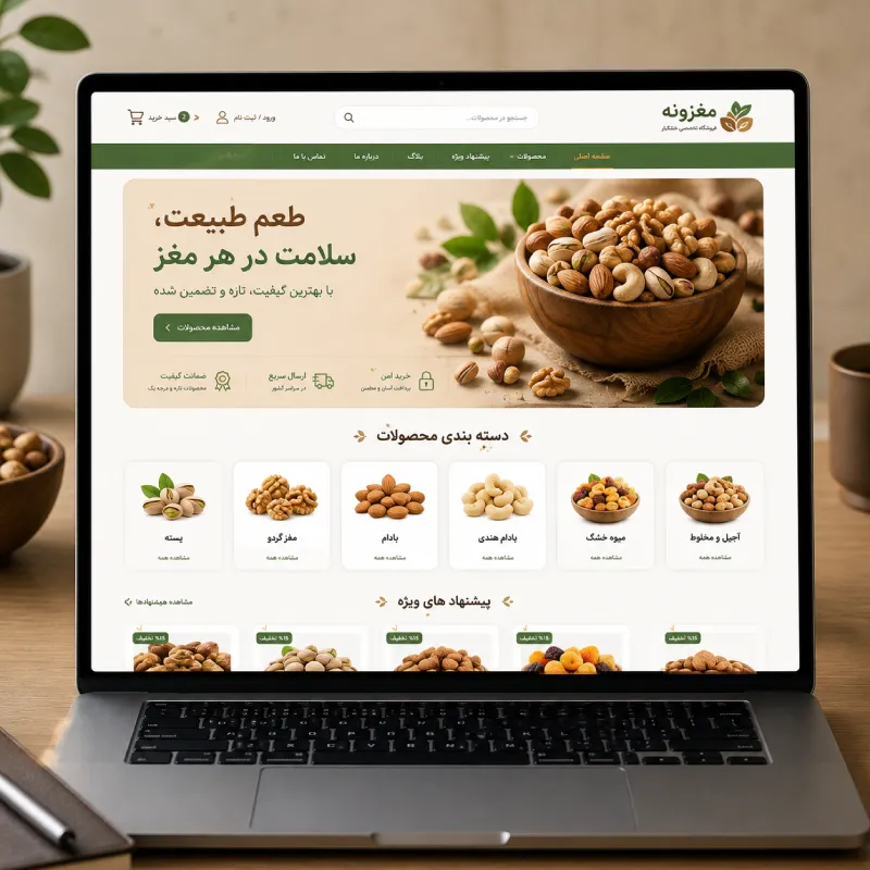 نمونه کار طراحی سایت خشکبار
